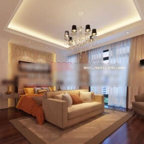 Villa Bedroom Modern 3d model