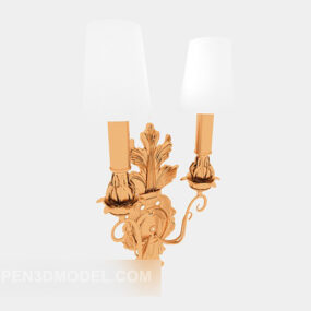 Bedroom Gold Wall Lamp 3d model