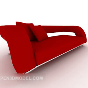 Big Red Multiplayer Sofa 3d model