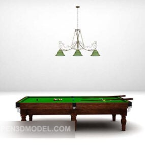 Billiard Table Chandelier Combination 3d model