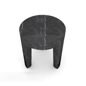 Black Bench Furniture 3d model
