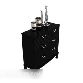 Black Chinese Room Cabinet 3d model