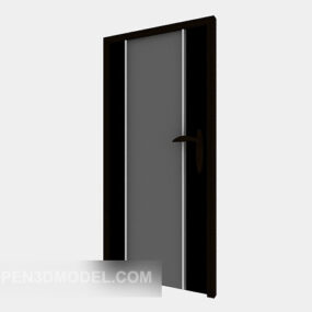 3д модель Белой двери с декоративной панелью