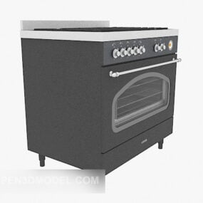 Black Microwave 3d model