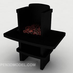 Black Oven Decoration 3d model
