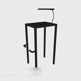 Black Iron High Chair Minimalist 3d model