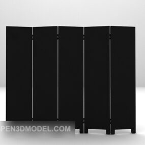 Black Screen Furniture Divider 3d model