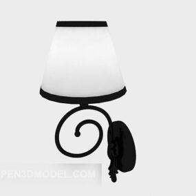 Black And White With Wall Lamp 3d model
