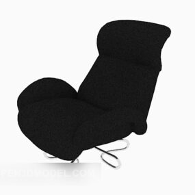 Svart Back-up Lounge Chair 3d-modell