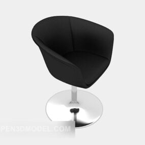 Chaise longue de salon de coiffure noire modèle 3D