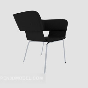 صندلی راحتی مشکی مدل سه بعدی