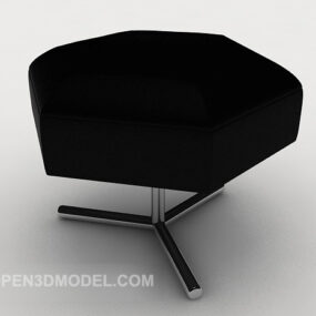 Black Casual Personality Chair 3d model