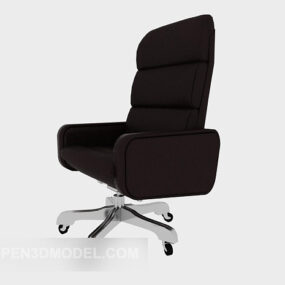 काली आरामदायक कार्यालय कुर्सी 3डी मॉडल
