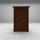 Vollständiges 3D-Modell der schwarzen Tür