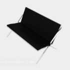 Black double lounge chair 3d model