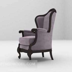 Classic High Back Home Chair Furniture 3d model