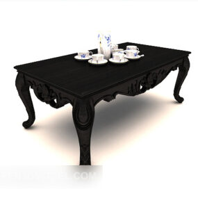 Black Lace European Coffee Table 3d model