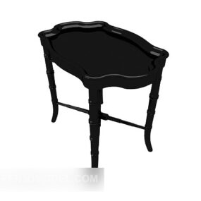 Black Lace Table European Style 3d model