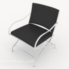 Black metal lounge chair 3d model