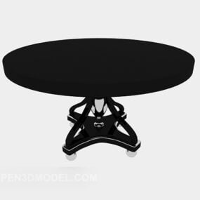 Black Minimalist Round Coffee Table 3d model