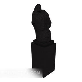 Black Minimalist Decoration 3d model
