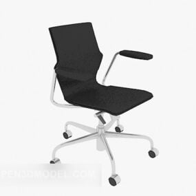 黑色移动办公椅3d模型