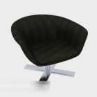 Black modern lounge chair 3d model