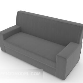 Black Modern Sense Multiplayer Sofa דגם תלת מימד
