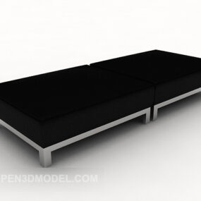 Czarny topowy nowoczesny stołek rozkładany Model 3D