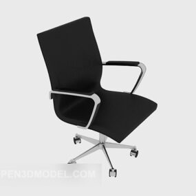 Black Office Swivel Chair 3d model