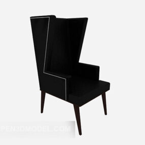 Black Personality Lounge Chair 3d model