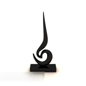 Black Art Sculpture 3d model