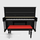 Zalecany model 3d czarnego fortepianu