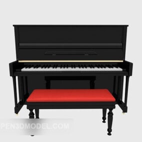 3д модель музыкального инструмента Black Piano