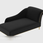 黑色皮革躺椅沙发