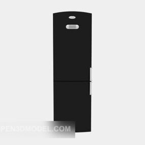 Black Single Refrigerator 3d model