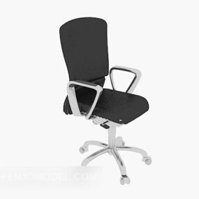 Black Removable Office Chair 3d model