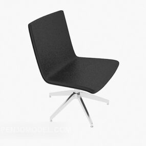 Καρέκλα γραφείου Μαύρη δερμάτινη πλάτη 3d μοντέλο