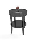 Black Round Small Side Table