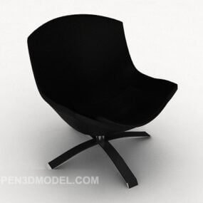 Black Simple Egg Chair 3d model