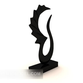 Black Simple Ornament Furniture 3d model