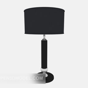 Black Simple Table Lamp Hotel 3d model