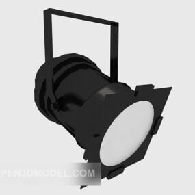 3д модель черного прожектора для студии
