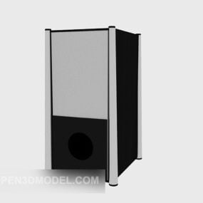 Modello 3d dell'altoparlante quadrato nero