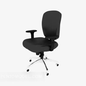 Schwarzer stilvoller minimalistischer Bürostuhl 3D-Modell