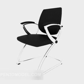 Modelo 3d de cadeira de escritório tradicional preta
