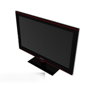 Black Ultra-thin Flat Tv 3d model