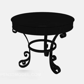 Black Wood Edge Table 3d model