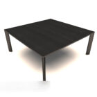Square Black Wooden Coffee Table