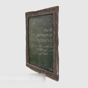 Blackboard With Decor Frame 3d model